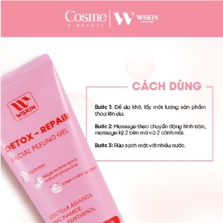 Tẩy da chết thải độc tái tạo WSKIN Detox Repair Peeling Gel