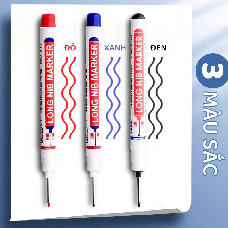 Bút Đánh Dấu Ngòi Dài 2cm Kháng Nước Dùng Cho Làm Mộc, Kim Khí, Xây Dựng Đa Công Dụng Tiện Lợi