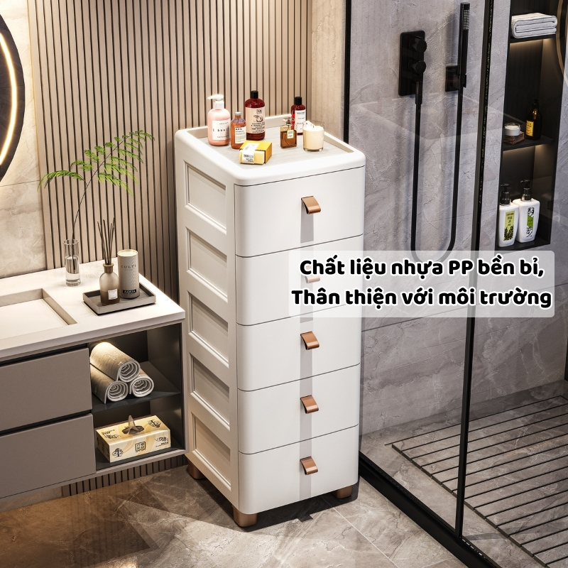 Tủ Nhựa Khe Hẹp ENODA HOME, Tủ Lưu Trữ Dạng Ngăn Kéo 3, 4, 5, 6, 7 Tầng Nhựa PP Cao Cấp Bền Đẹp TUN014
