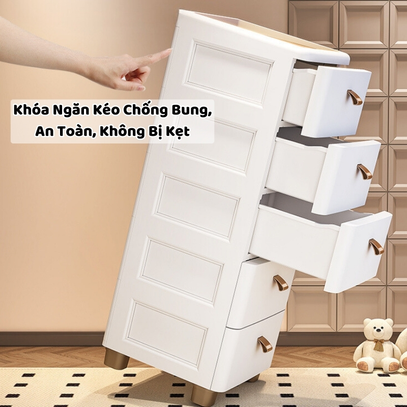 Tủ Nhựa Khe Hẹp ENODA HOME, Tủ Lưu Trữ Dạng Ngăn Kéo 3, 4, 5, 6, 7 Tầng Nhựa PP Cao Cấp Bền Đẹp TUN014