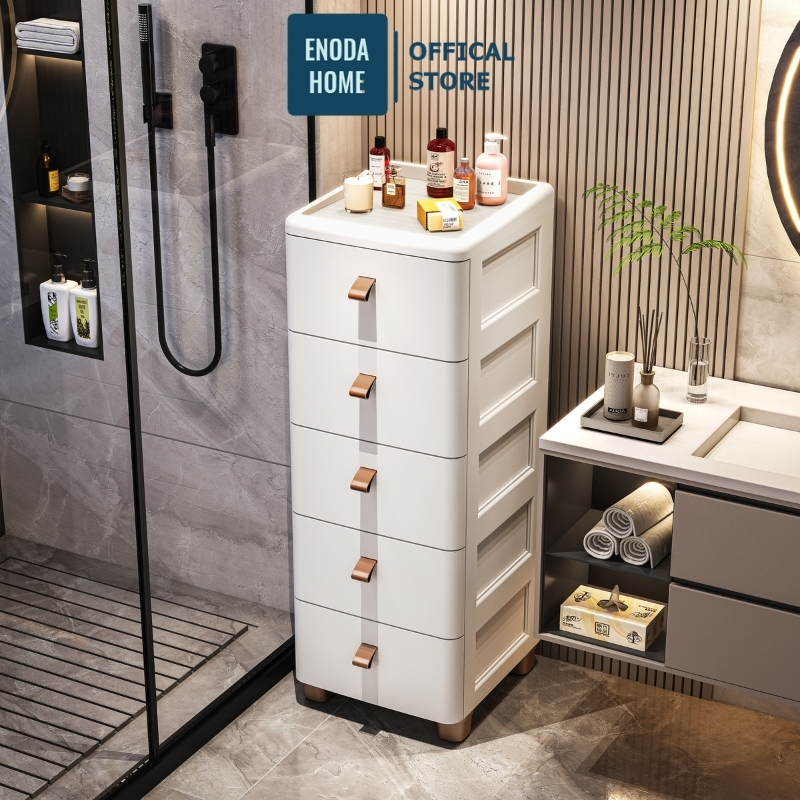 Tủ Nhựa Đựng Đồ Đa Năng ENODA HOME, Có Ngăn Kéo, Tủ Khe Hẹp Tiện Dụng Cho Gia Đình TUN014