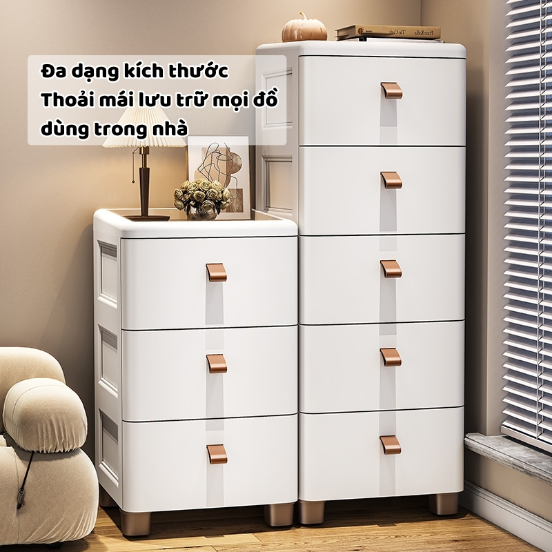 Tủ Nhựa Đựng Đồ Đa Năng ENODA HOME, Có Ngăn Kéo, Tủ Khe Hẹp Tiện Dụng Cho Gia Đình TUN014