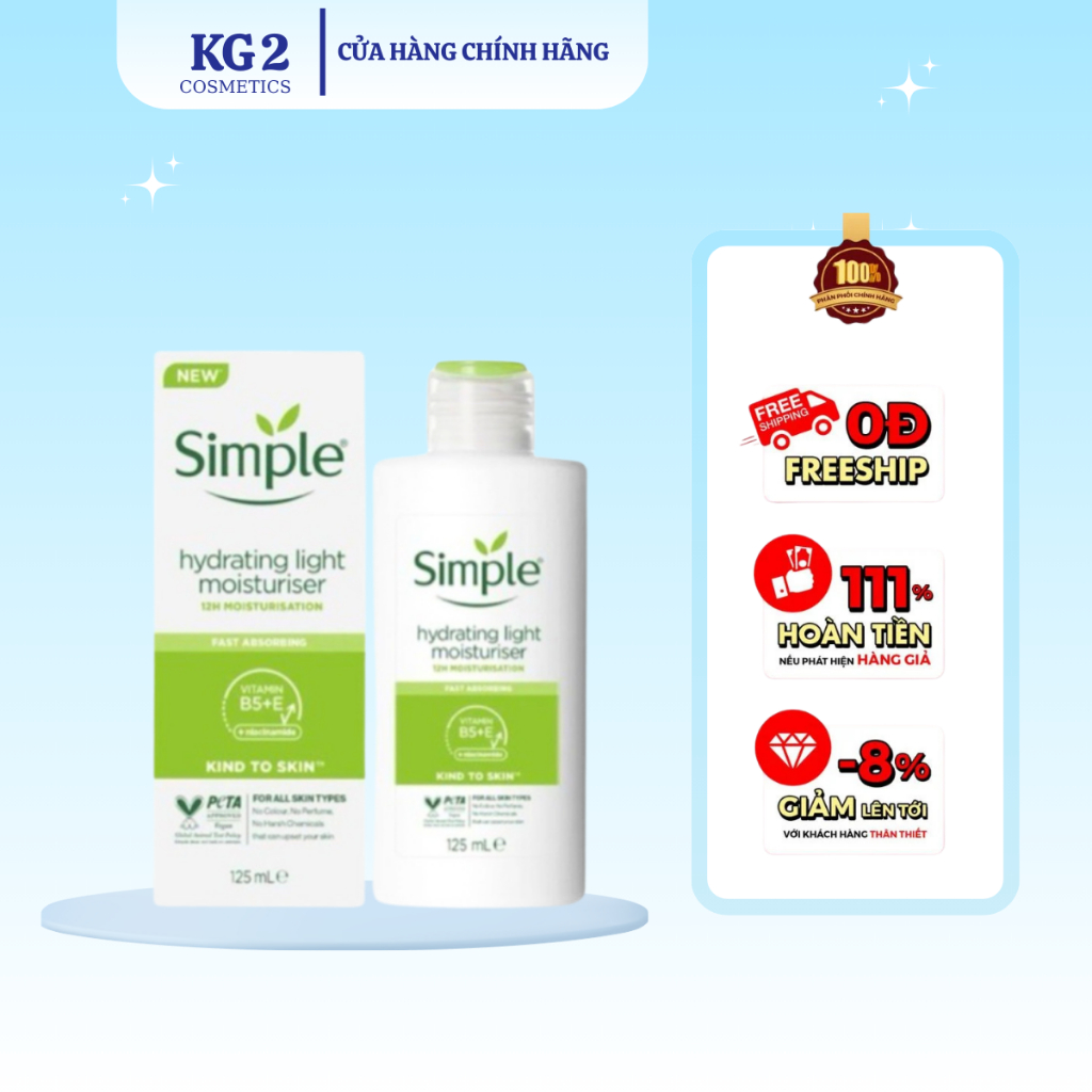 Sữa Dưỡng Da Simple Cho Da Nhạy Cảm Kind To Skin Hydrating Light ...