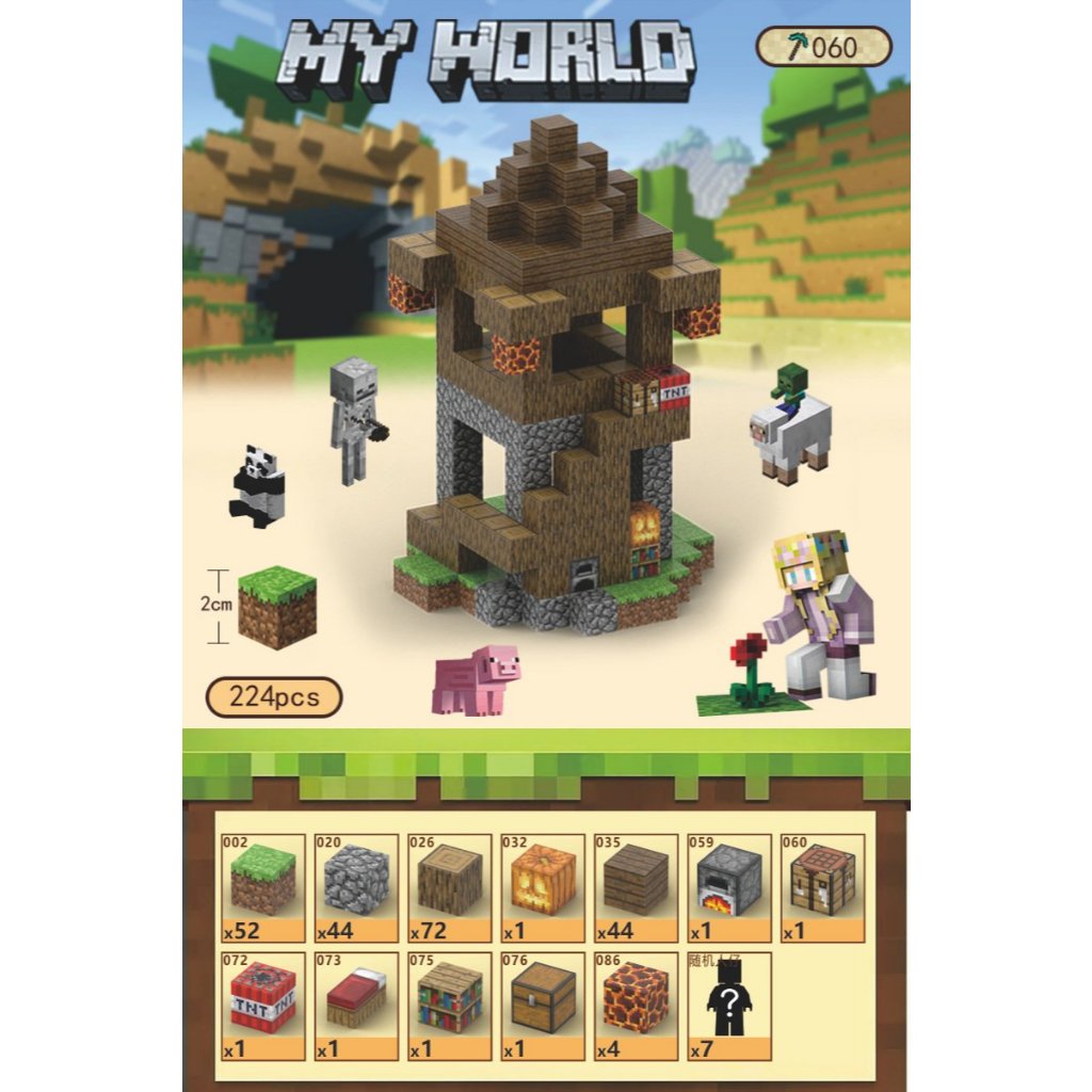 Bộ Đồ Chơi Khối Nam Châm Minecraft Mã 60, Mô Hình Lắp Ráp Minecraft, Đồ ...