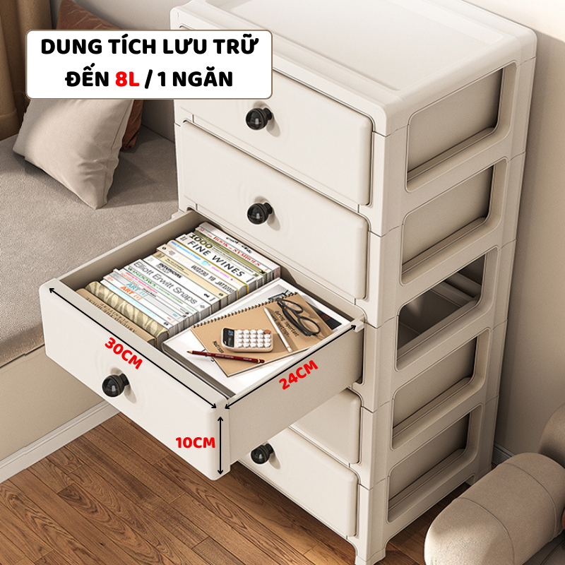 Tủ Đựng Đồ ENODA HOME, Tủ Nhựa Nhiều Ngăn Kéo, Thiết Kế Đơn Giản Gọn Gàng Và Tiện Dụng TUN017