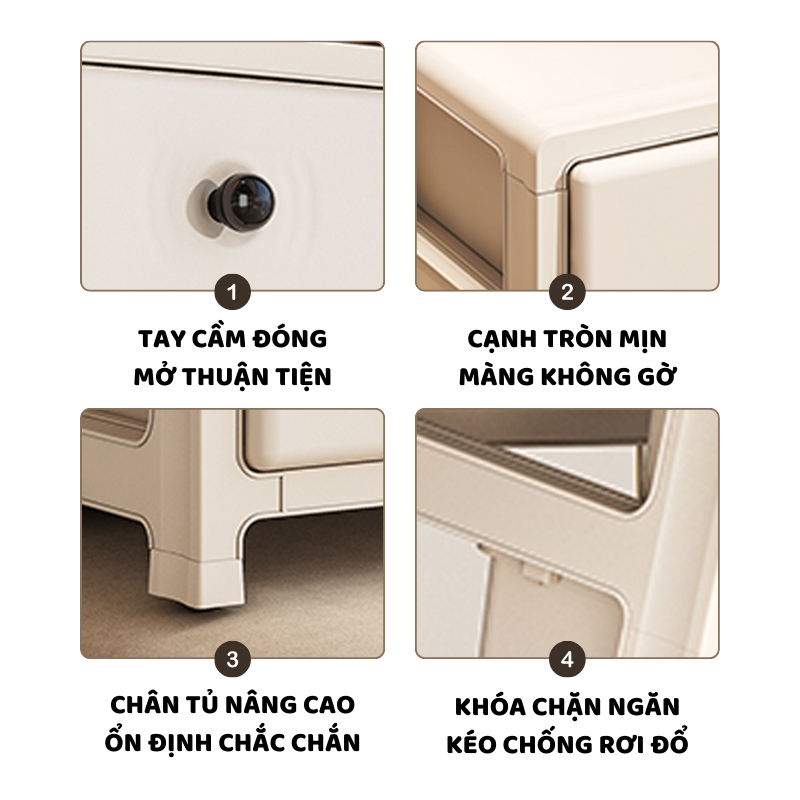Tủ Đựng Đồ ENODA HOME, Tủ Nhựa Nhiều Ngăn Kéo, Thiết Kế Đơn Giản Gọn Gàng Và Tiện Dụng TUN017