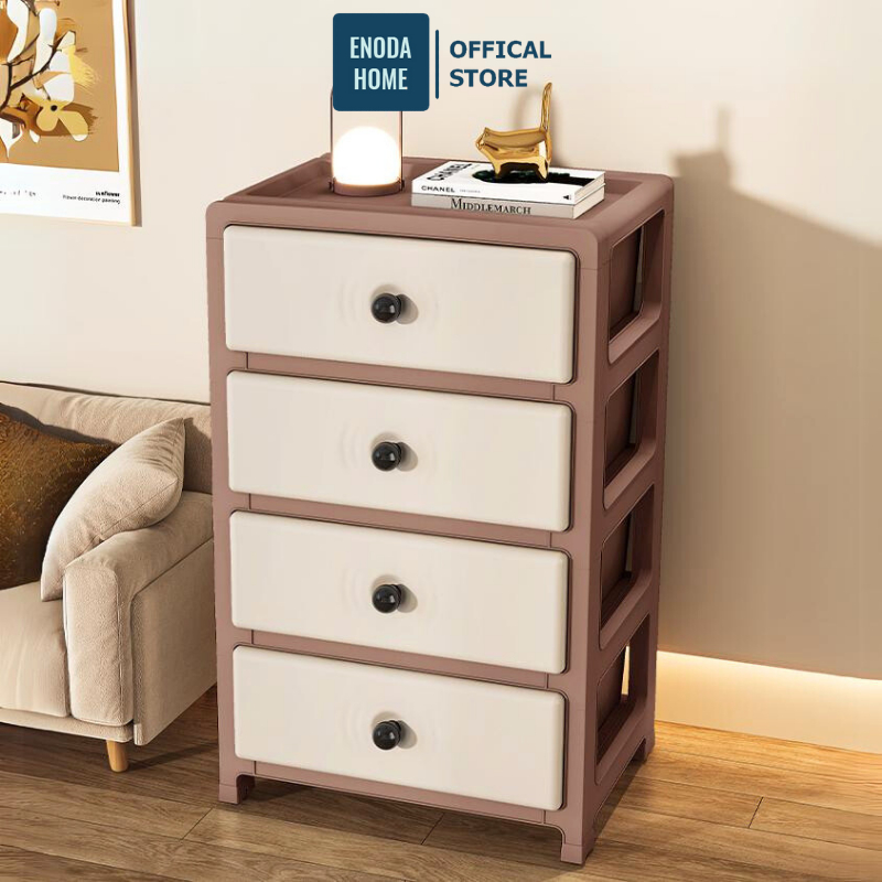 Tủ Nhựa Đựng Đồ ENODA HOME Dạng Ngăn Kéo, Tủ Đựng Đồ Nhiều Tầng Thiết Kế Tối Giản Và Tiện Lợi TUN017