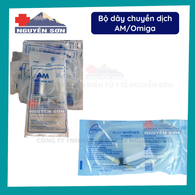 Bộ dây truyền dịch 1 bịch 25 bộ dùng trong y tế - thiết bị y tế Nguyễn Sơn