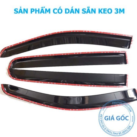 Bộ vè che mưa Ford Ranger 2016-2021, Vè mưa nhựa đen Thái Lan ABS cao cấp, Dày dặn cứng cáp