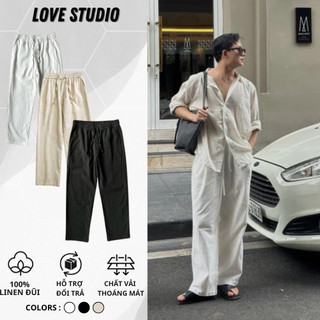 Quần ống rộng chất linen dũi, thời trang cao cấp local brand L66 cho nam nữ thoáng mát mùa hè [Q01]