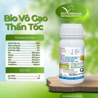 (MUA 10 TẶNG 1) Phân bón hữu cơ BIO VÔ GẠO THẦN TỐC 250ml dạng nước | BIO VIỆT NAM