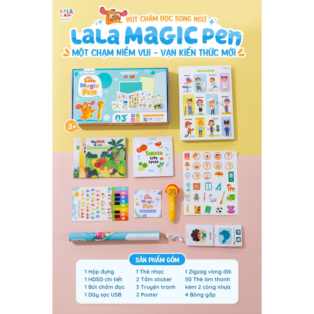 Bút chấm đọc song ngữ Lala Magic Pen | Shopee Việt Nam