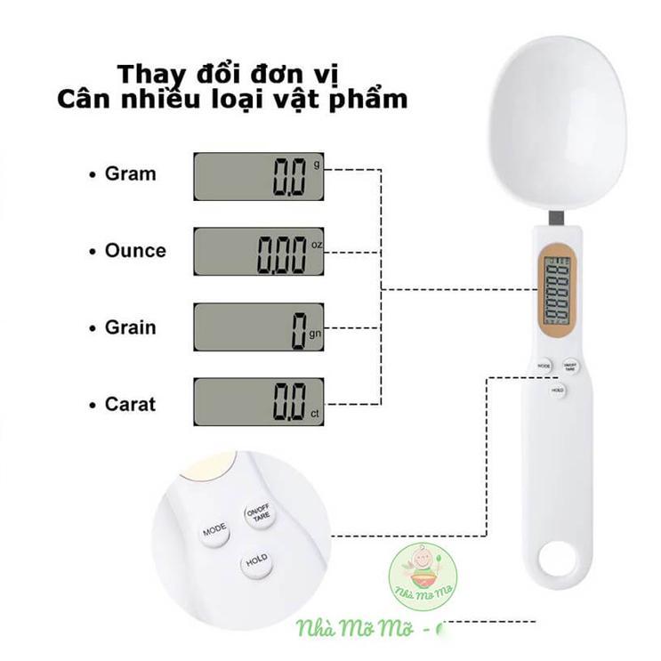 Cân điện tử tiểu ly dạng thìa [GIÁ SỐC] , muỗng 500g/0.1 - Nhà Mỡ Mỡ | BigBuy360 - bigbuy360.vn