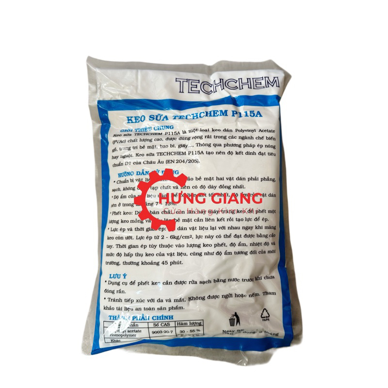 Keo Sữa Túi 1kg Techchem Chính Hãng Công Ty chuyên dán gỗ, giấy dán tường