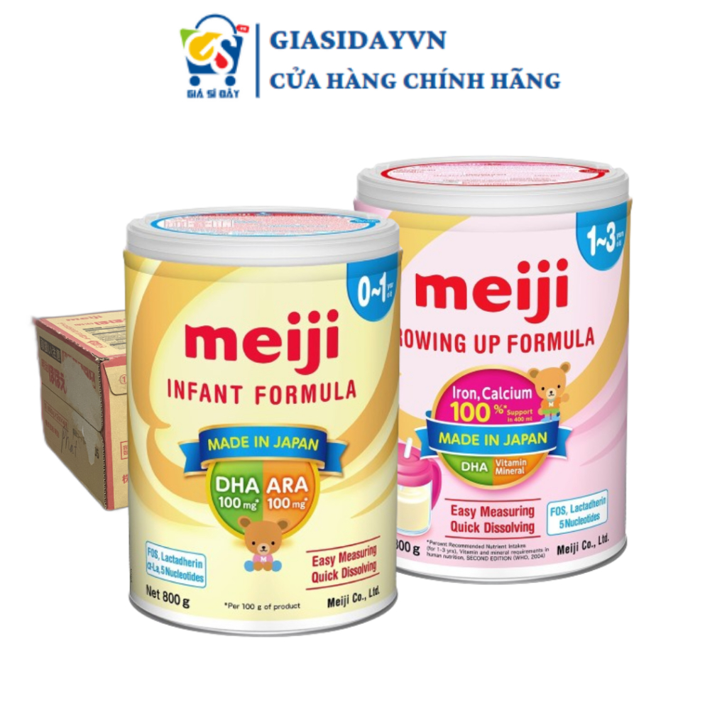 [2028][Thùng] Sữa Meiji NHẬP KHẨU Lon Số 0 (0-1) Số 9 (1-3) - Sữa Bột Công Thức 800g