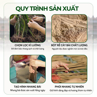 [OCOP 4 SAO - CAO CẤP] Túi 500gram hương nhang bài que cao cấp Tân Nguyên, từ rễ cây hương bài, an toàn sức khỏe