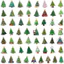Set Sticker Cây Thông Noel Size 8-10cm Chống Nước Dán Laptop Vali Mũ Bảo Hiểm