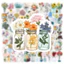 Set 60 Sticker Hoa phong cách hoạt hình Chống Nước Dán Laptop Vali Mũ Bảo Hiểm Sổ Tay