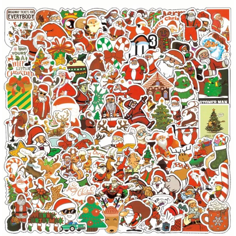 100 Sticker  Giáng Sinh trang trí giáng sinh noel mẫu 2025 siêu hot
