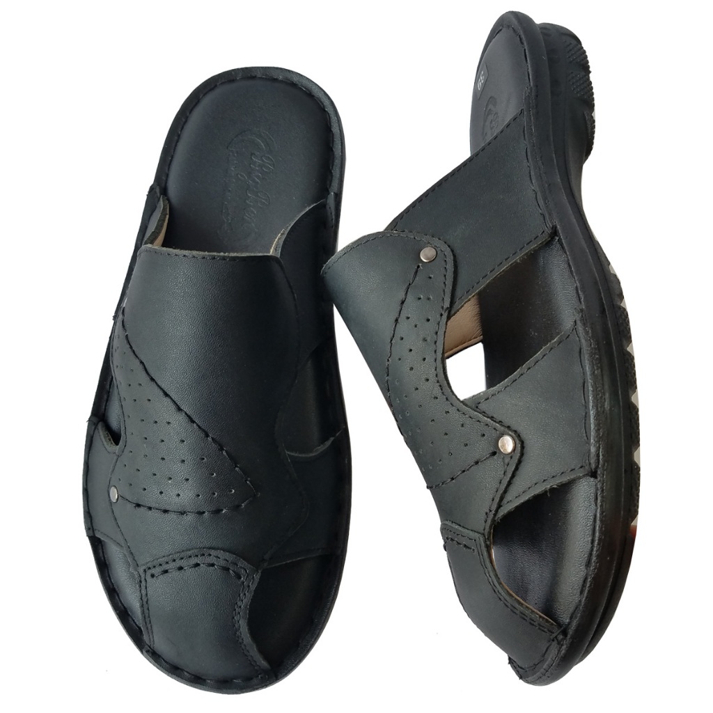 Dép nam bít đầu da bò BIGGBEN HKD062