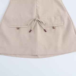 Đầm Zara made in Morocco mini yếm kaki viền đô sang đẹp
