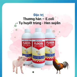 Thuốc thú y Flocol Vb của Pharma trị tiêu hóa, hô hấp cho heo gà vịt ngan gia súc gia cầm