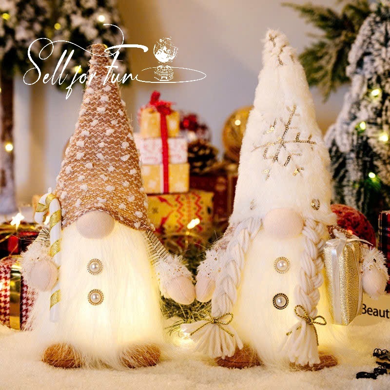 Búp Bê NOEL Búp Bê Đồ Chơi Trang Trí Giáng Sinh Người Lùn Phát Sáng