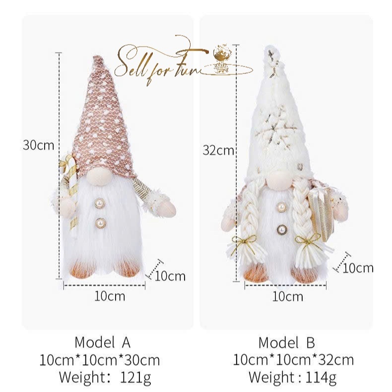 Búp Bê NOEL Búp Bê Đồ Chơi Trang Trí Giáng Sinh Người Lùn Phát Sáng