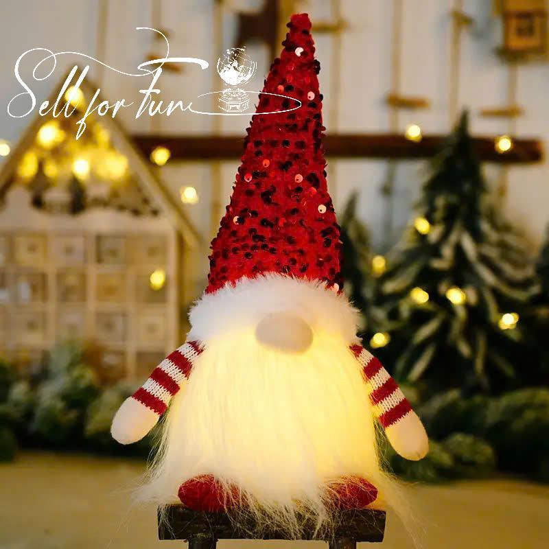 Búp Bê NOEL Búp Bê Đồ Chơi Trang Trí Giáng Sinh Người Lùn Phát Sáng