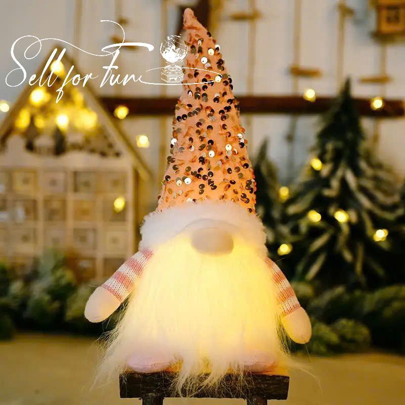 Búp Bê NOEL Búp Bê Đồ Chơi Trang Trí Giáng Sinh Người Lùn Phát Sáng
