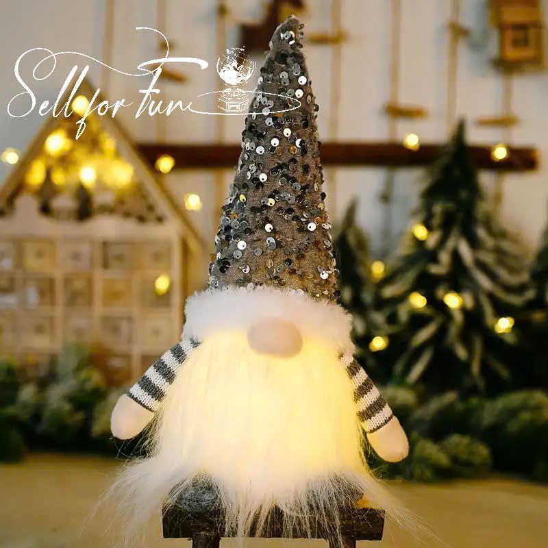 Búp Bê NOEL Búp Bê Đồ Chơi Trang Trí Giáng Sinh Người Lùn Phát Sáng