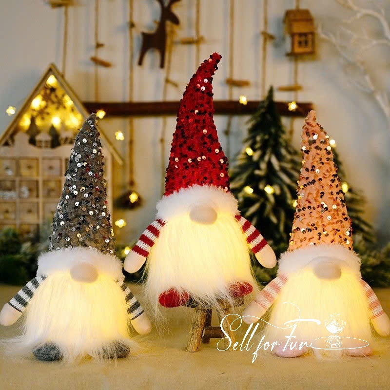 Búp Bê NOEL Búp Bê Đồ Chơi Trang Trí Giáng Sinh Người Lùn Phát Sáng