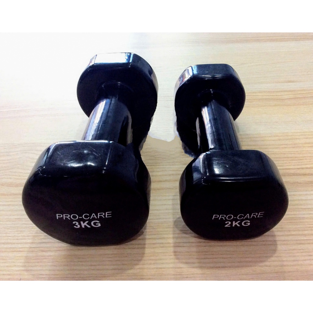 Tạ Tay Dumbbells Cao Su Lõi Sắt Pro-Care Đài Loan - Trọng Lượng Tạ từ 1KG đến 5KG (1 Cái)