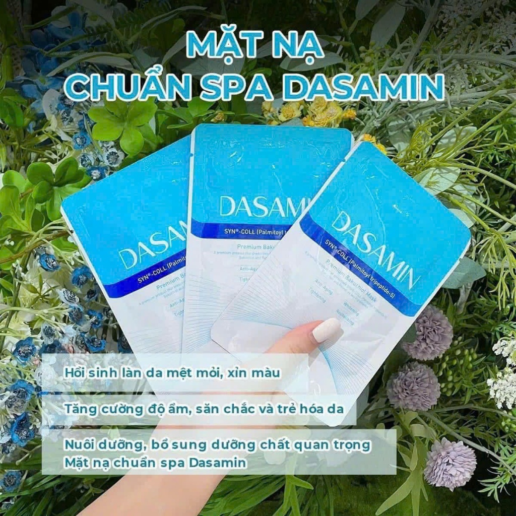 Mặt Nạ Giấy Dưỡng Da Dasamin Premium Bakuchiol Mask Mặt Nạ Phủ Bóng Trắng Da - Bán lẻ 1 Miếng