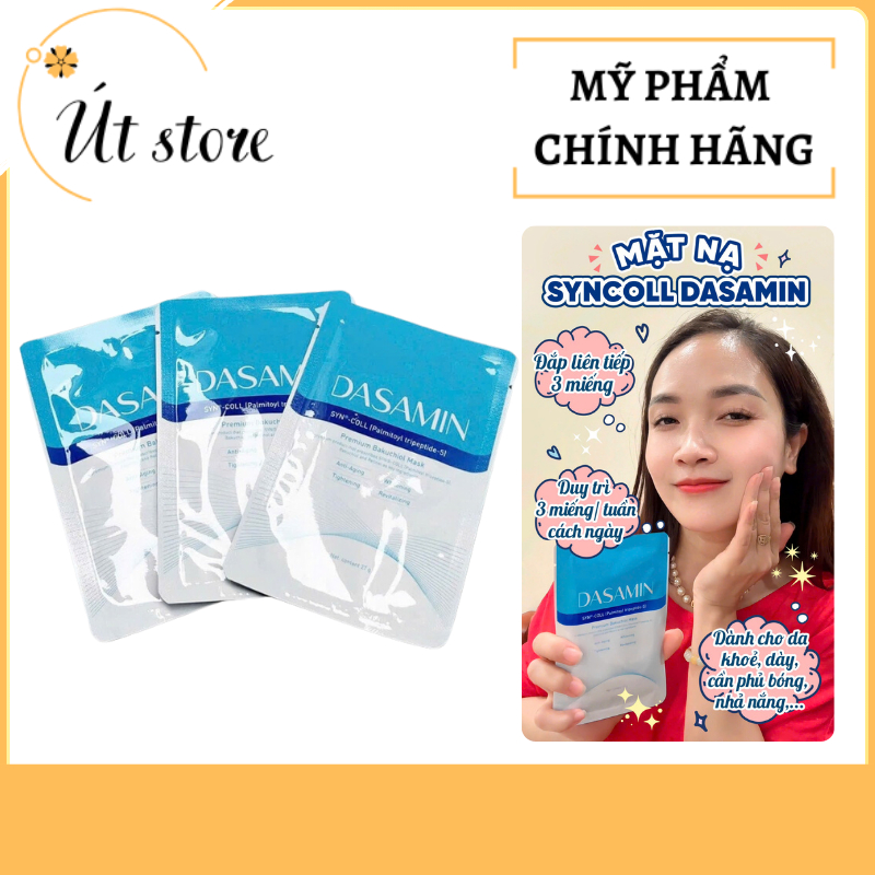 Mặt Nạ Giấy Dưỡng Da Dasamin Premium Bakuchiol Mask Mặt Nạ Phủ Bóng Trắng Da - Bán lẻ 1 Miếng