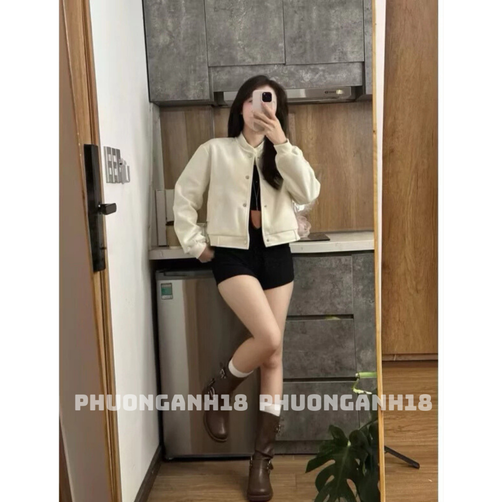 Áo khoác nỉ Bomber 2 lớp 336