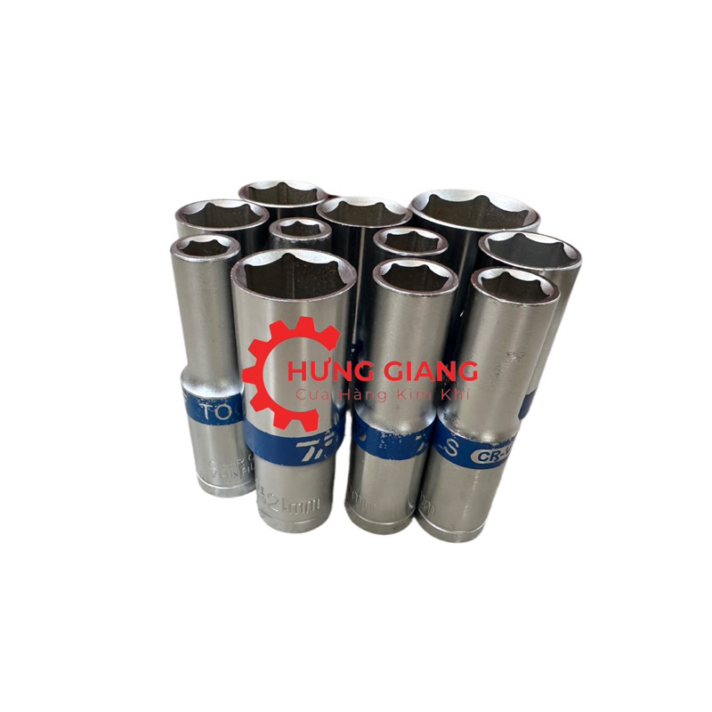 Đầu Khẩu (Đầu Tuýp) 1/2 Dài đủ kích thước chất lượng thép siêu cứng