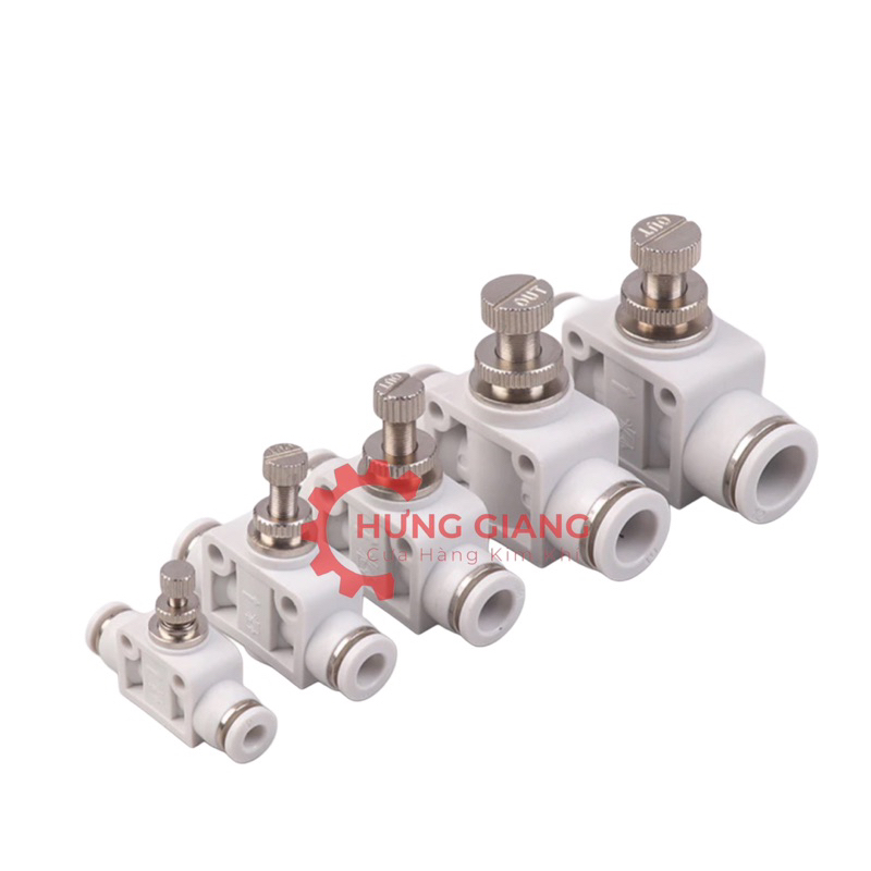 Van Tiết Lưu Điều Chỉnh, Đầu Nối LSA MÀU TRẮNG Nối Hai Đầu Khí Nén Chịu Áp Lực Cao