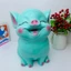 Heo đất tiết kiệm Hot Hit 3D dáng ngồi size to-lợn đất ống tiết kiệm quà tặng trang trí
