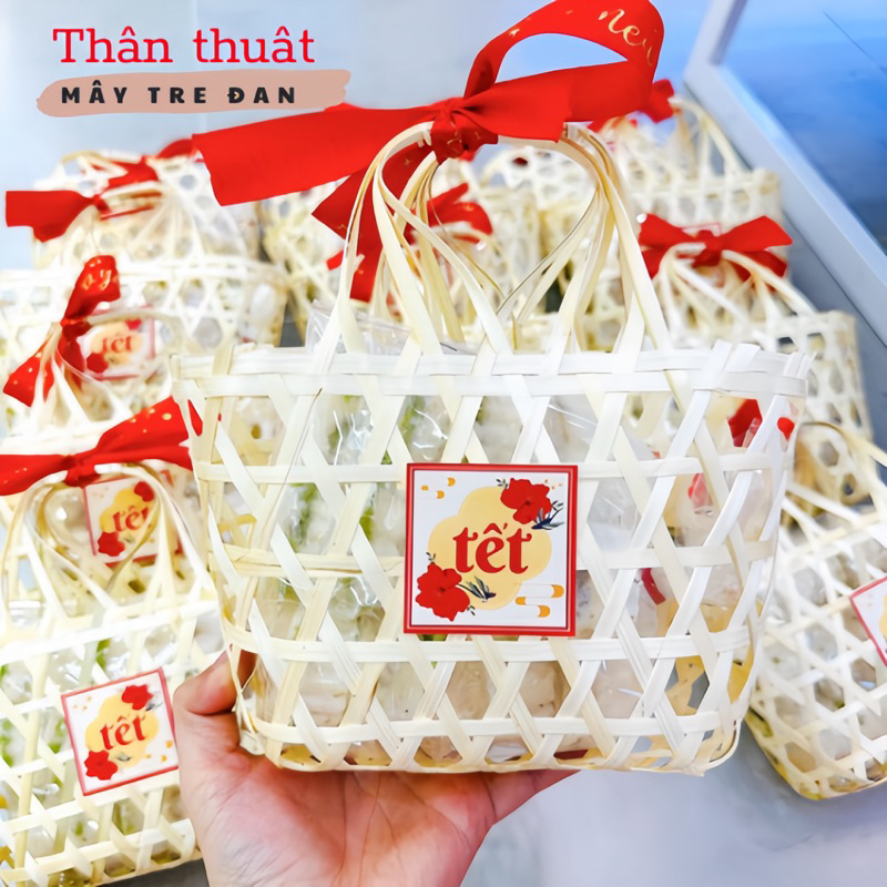 [Sỉ/Lẻ] Giỏ tre đựng quà Tết, đựng hoa quả, trứng, bánh kẹo size mini ...