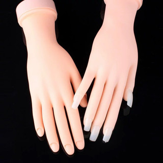 Bàn tay silicon tập làm móng sơn gel - dành cho học viên và thợ nail dùng gắn mẫu chụp hình