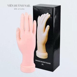 Bàn tay silicon tập làm móng sơn gel - dành cho học viên và thợ nail dùng gắn mẫu chụp hình