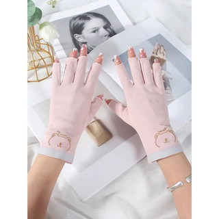 Bao tay làm nail - bao tay hơ gel chống tia UV cao cấp không đổ lông
