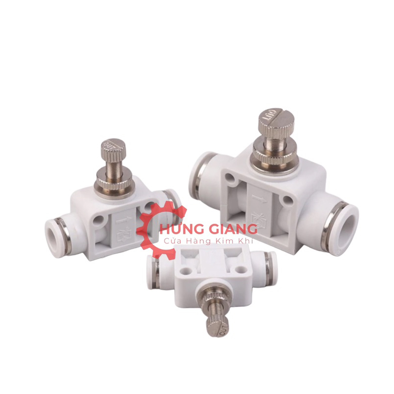 Van Tiết Lưu Điều Chỉnh, Đầu Nối LSA MÀU TRẮNG Nối Hai Đầu Khí Nén Chịu Áp Lực Cao