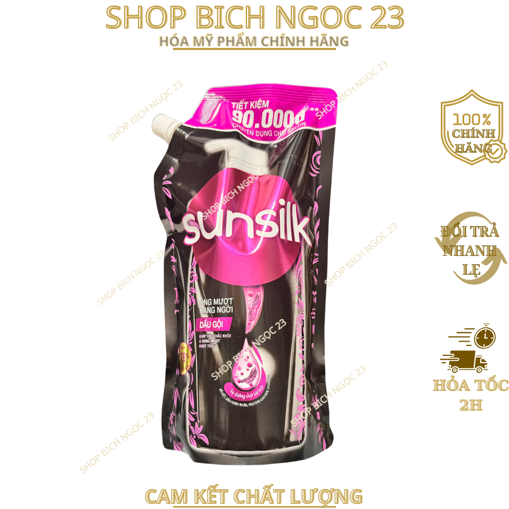 Dầu gội , Sunsilk đen óng mượt rạng ngời dạng TÚI 971ml