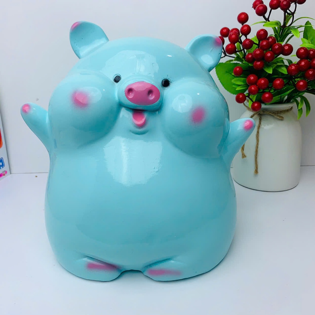 [Mua 1 tặng 1 nhỏ]Heo đất lợn đất tiết kiệm Heo Bánh Bao size to,ống tiết kiệm quà tặng LĐ2