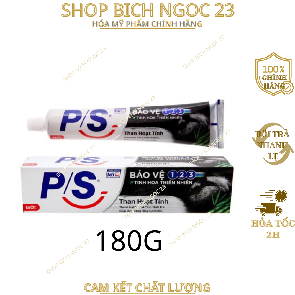 Kem Đánh Răng PS Trà Xanh,Than Hoạt Tính 180g, 230g