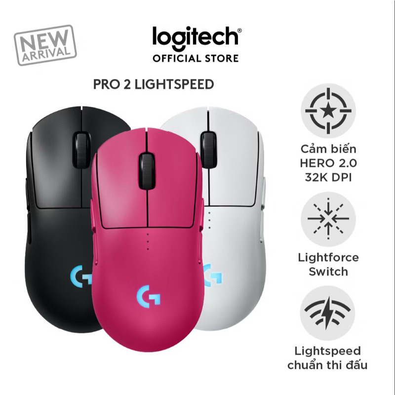 Chuột Gaming không dây Logitech G PRO 2 LIGHTSPEED, Switch LIGHTFORCE ...