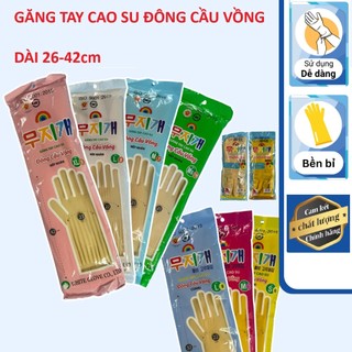 ( LẺ ĐÔI ) Găng tay cao su Đông Cầu Vồng đủ size S, M, L, găng tay cao su rửa chén, rửa bát, găng tay cầu vồng