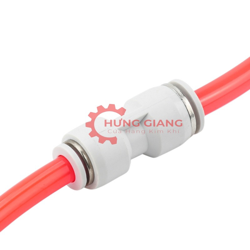 10 Đầu Nối Thẳng PU, măng xông PU MÀU TRẮNG chịu áp lực cao hàng tốt cao cấp